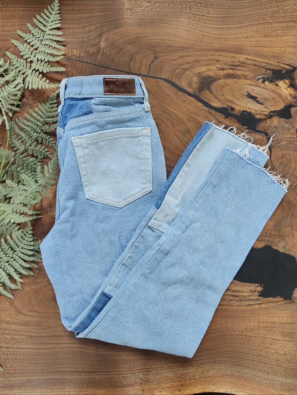 Hollister Patchwork Mom Jeans